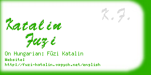 katalin fuzi business card