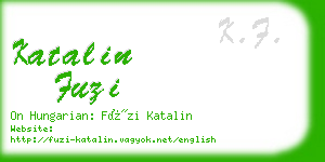 katalin fuzi business card